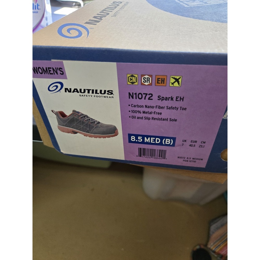 Athletic Style Work Shoe,Women, 8.5,Gry,PR NAUTILUS SAFETY FOOTWEAR - Picture 3 of 4